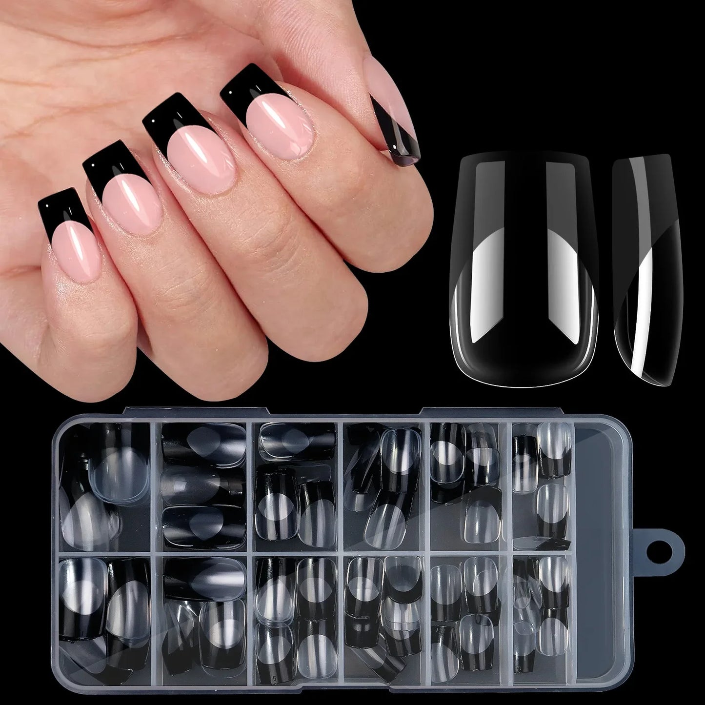 Multicolor Acrylic Nail Tips