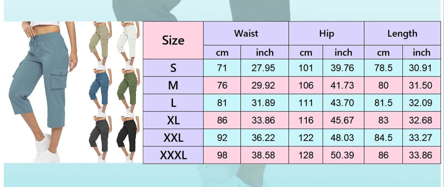 Women's Casual Cargo Capris