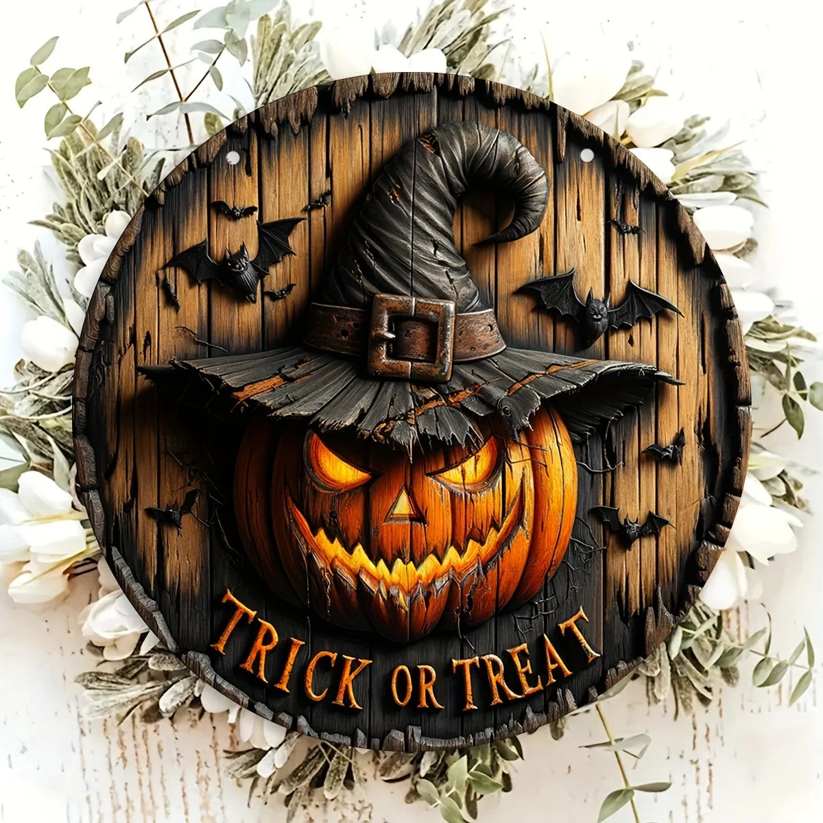 Halloween Pumpkin Decor Sign