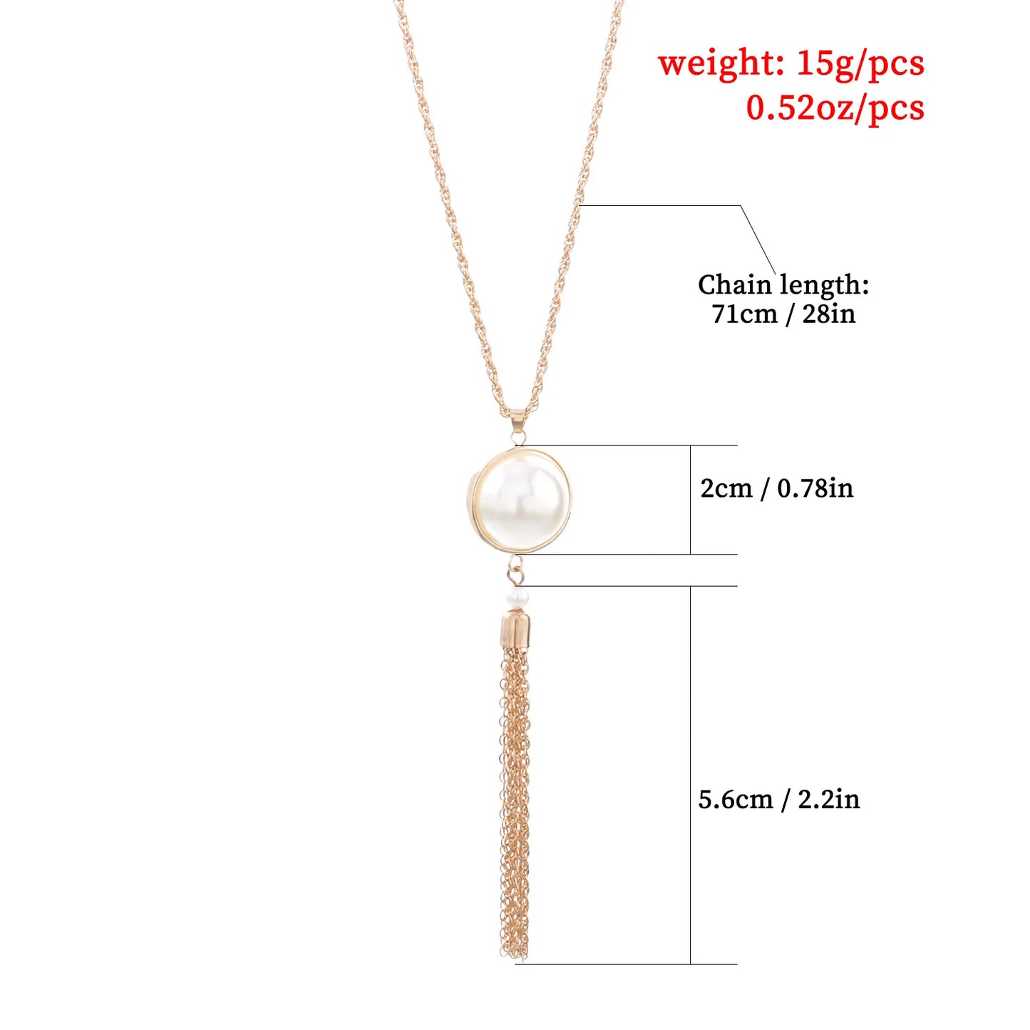 Vintage Pearl Tassel Necklace