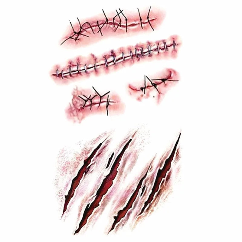 Halloween Zombie Acars Tattoos Sticker