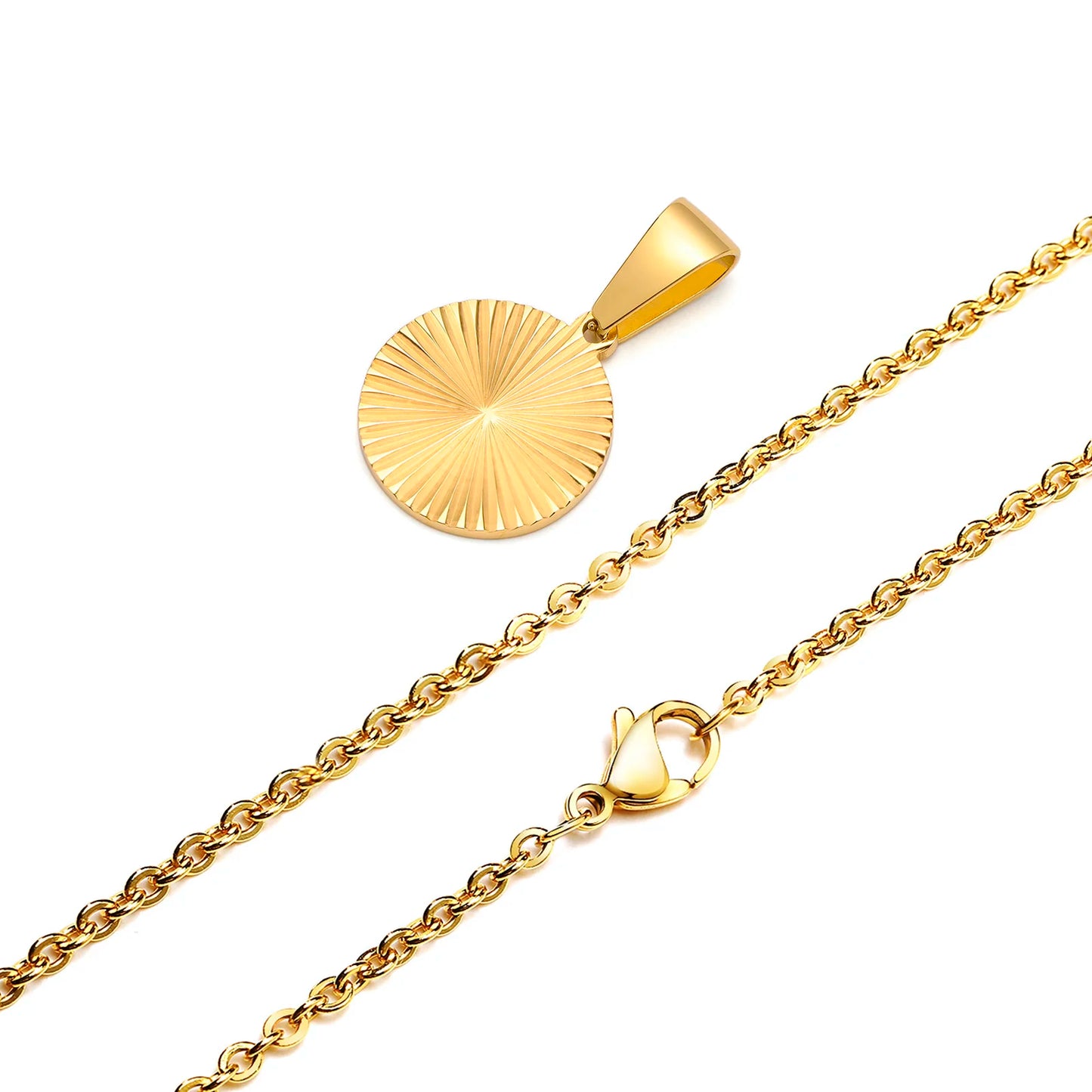 Metal Round Stainless Necklace Party