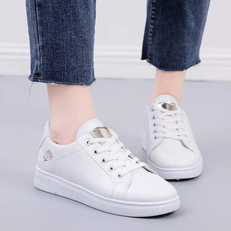 Spring Floral Lace-Up Sneakers