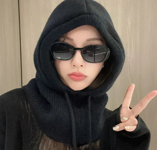 Knitted Hooded Winter Balaclava