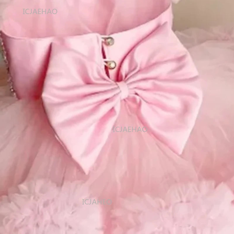 Princess Pink A-Line Flower Girl Dress