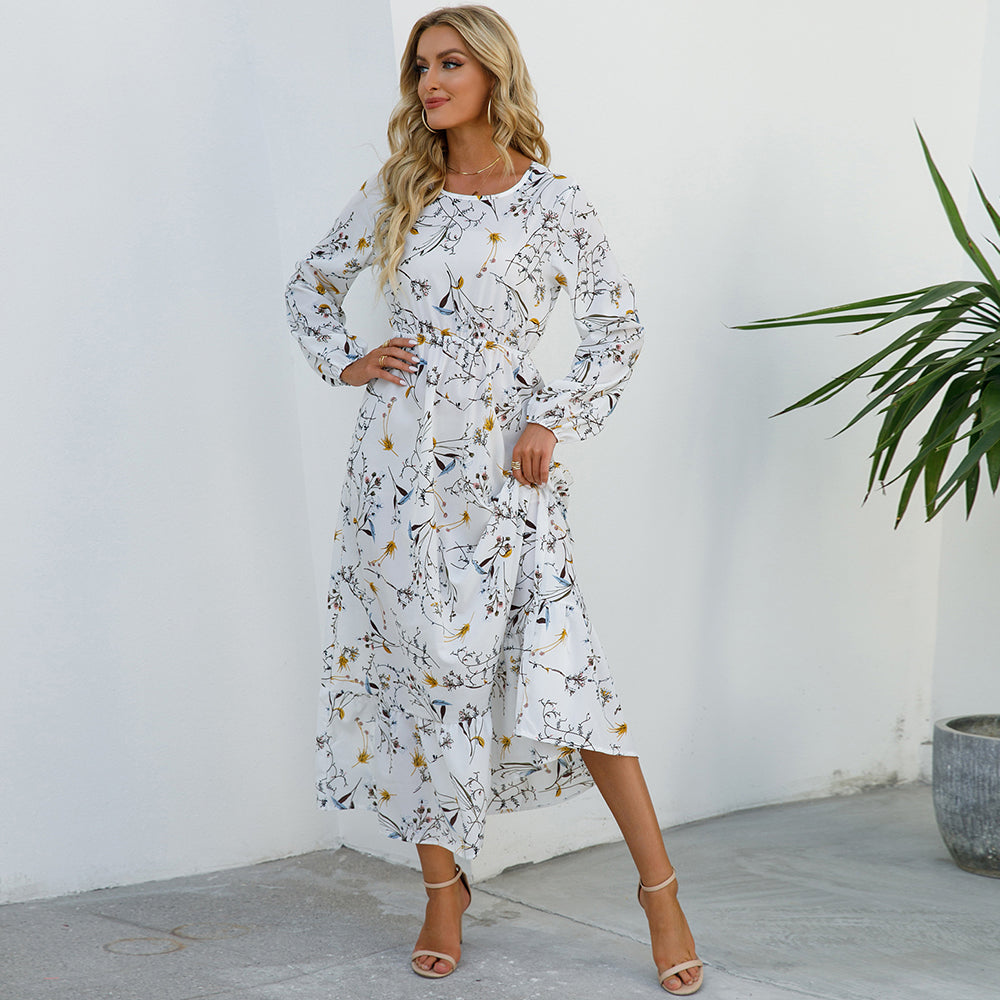 Floral Bohemian Chiffon Maxi Dress