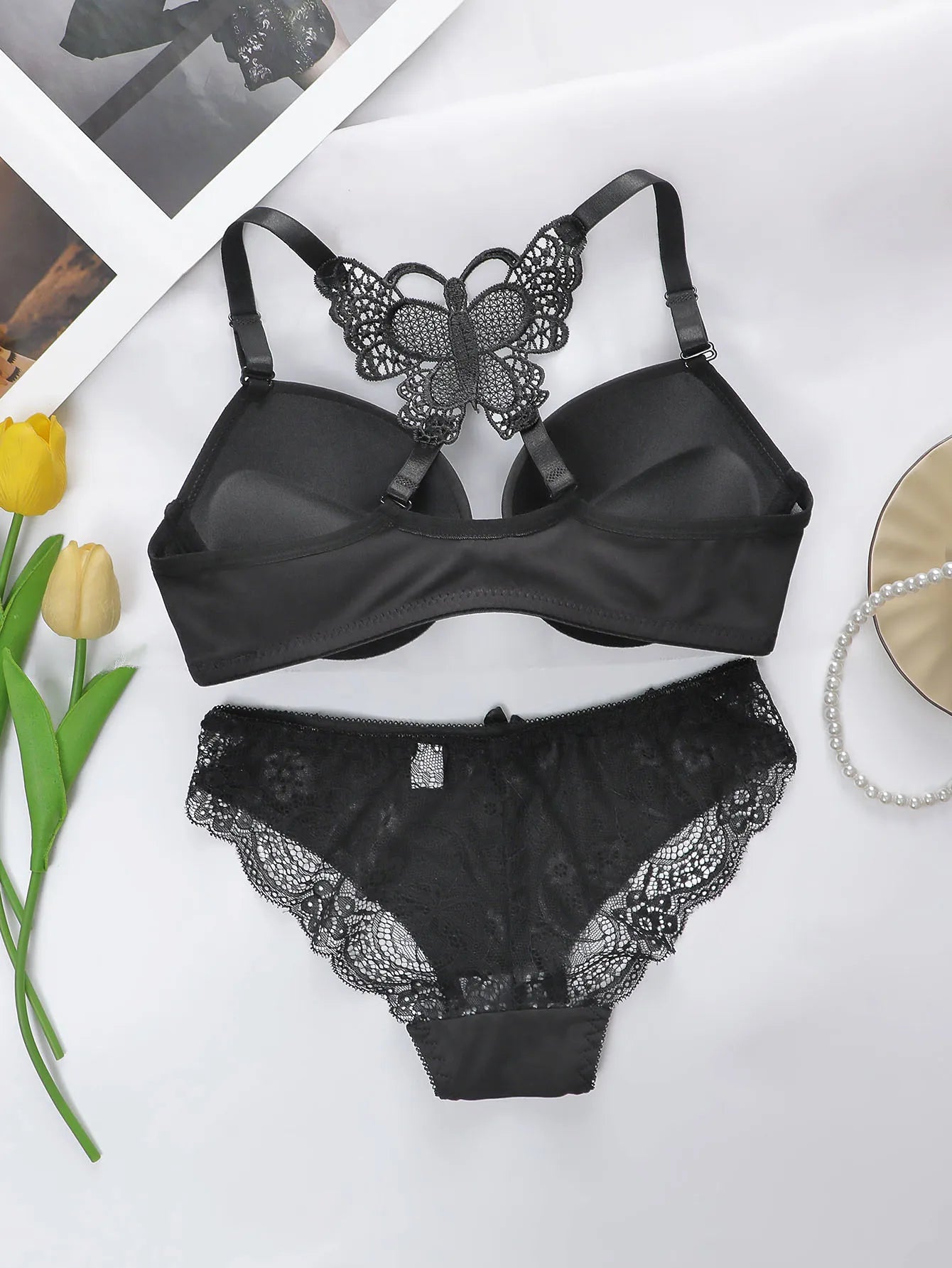 Lace Push Up Bra Set