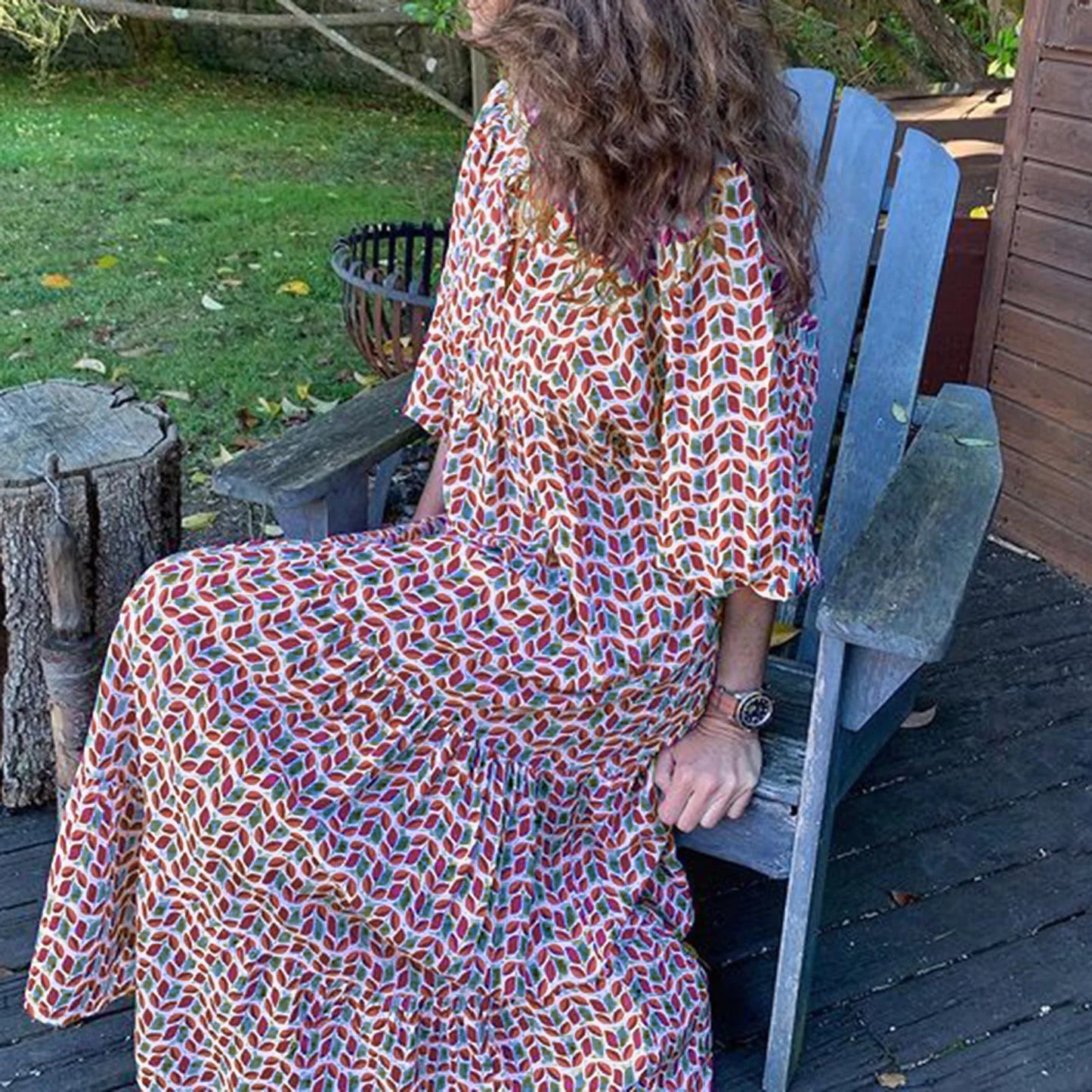 Boho Puff Sleeve Dress