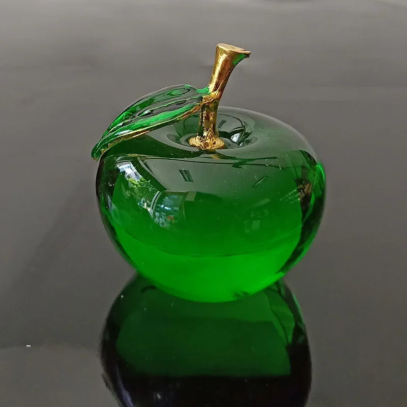 Transparent Crystal Apple Decor