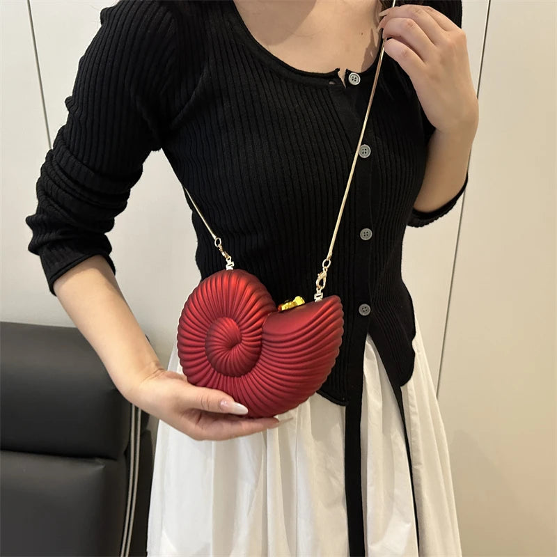 Gold Conch Crossbody Bag