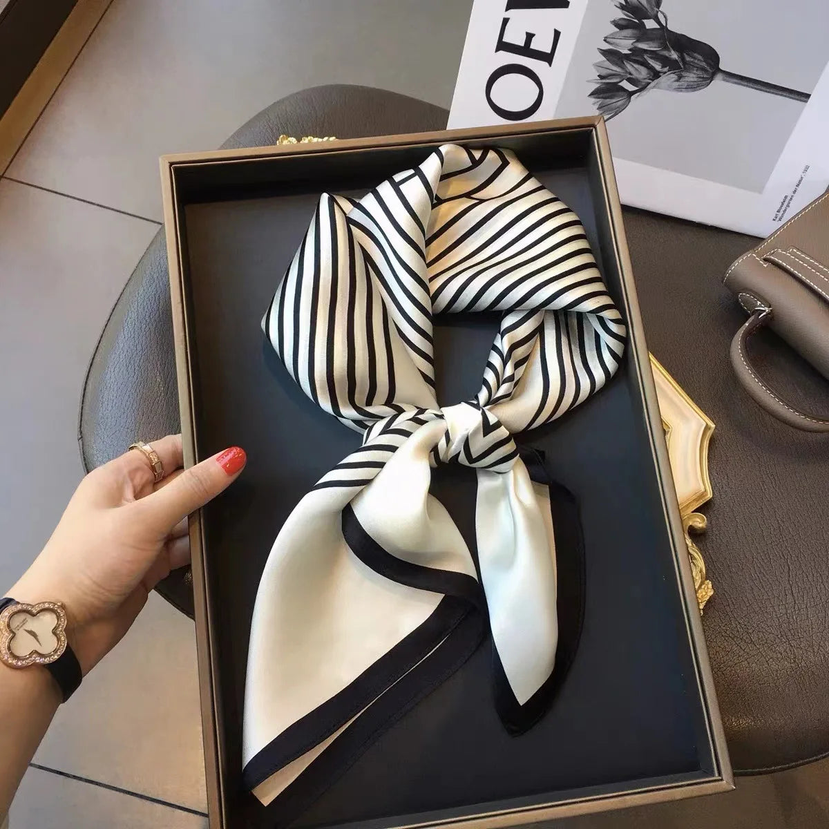 Luxury Silk Feel Square Scarf