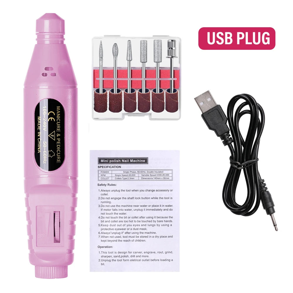 Electric Nail Drill Manicure Kit