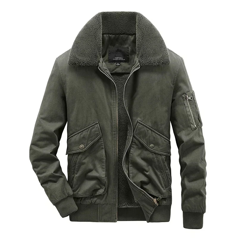 Men's Wool Collar Jacket