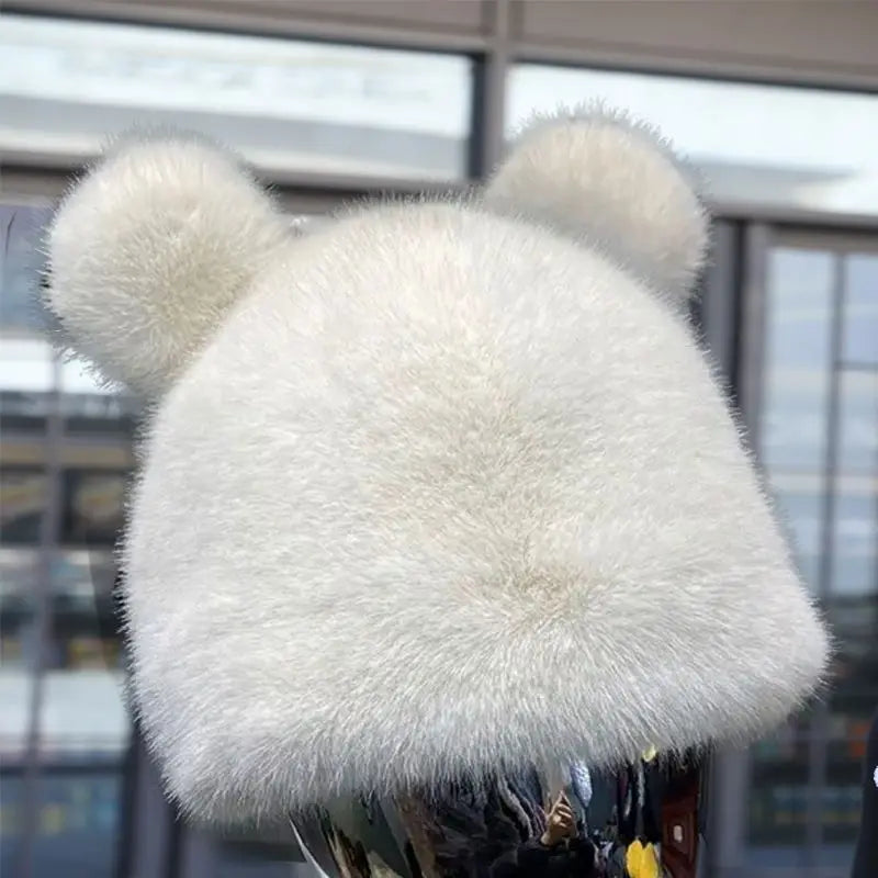 Winter Faux Mink Fur Beanie