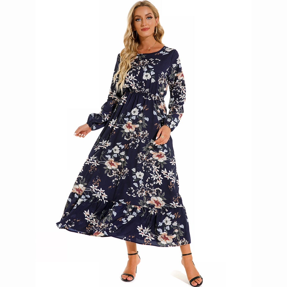 Floral Bohemian Chiffon Maxi Dress