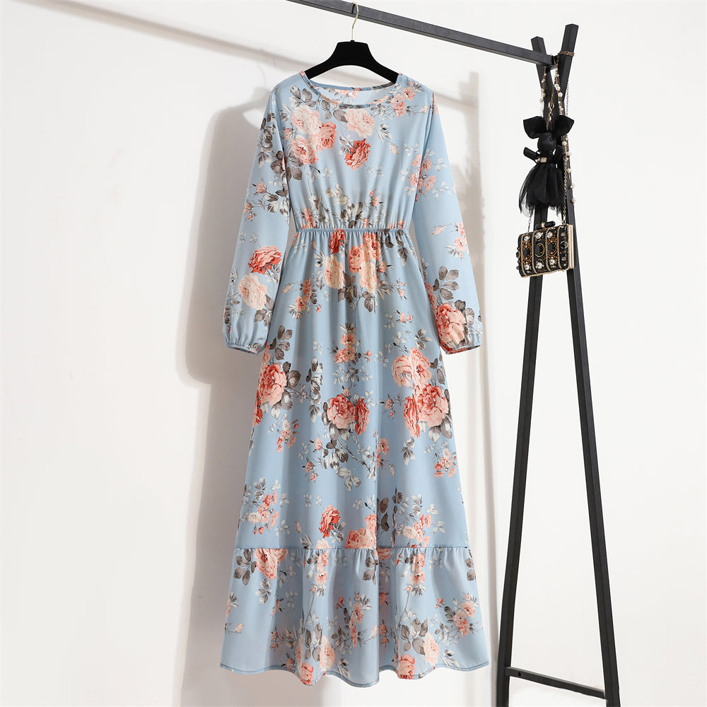 Floral Bohemian Chiffon Maxi Dress