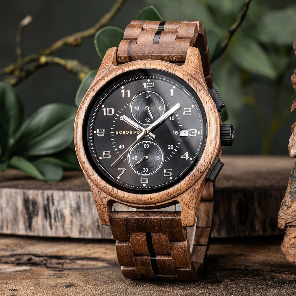 Bobobird Wooden Chronograph Watch