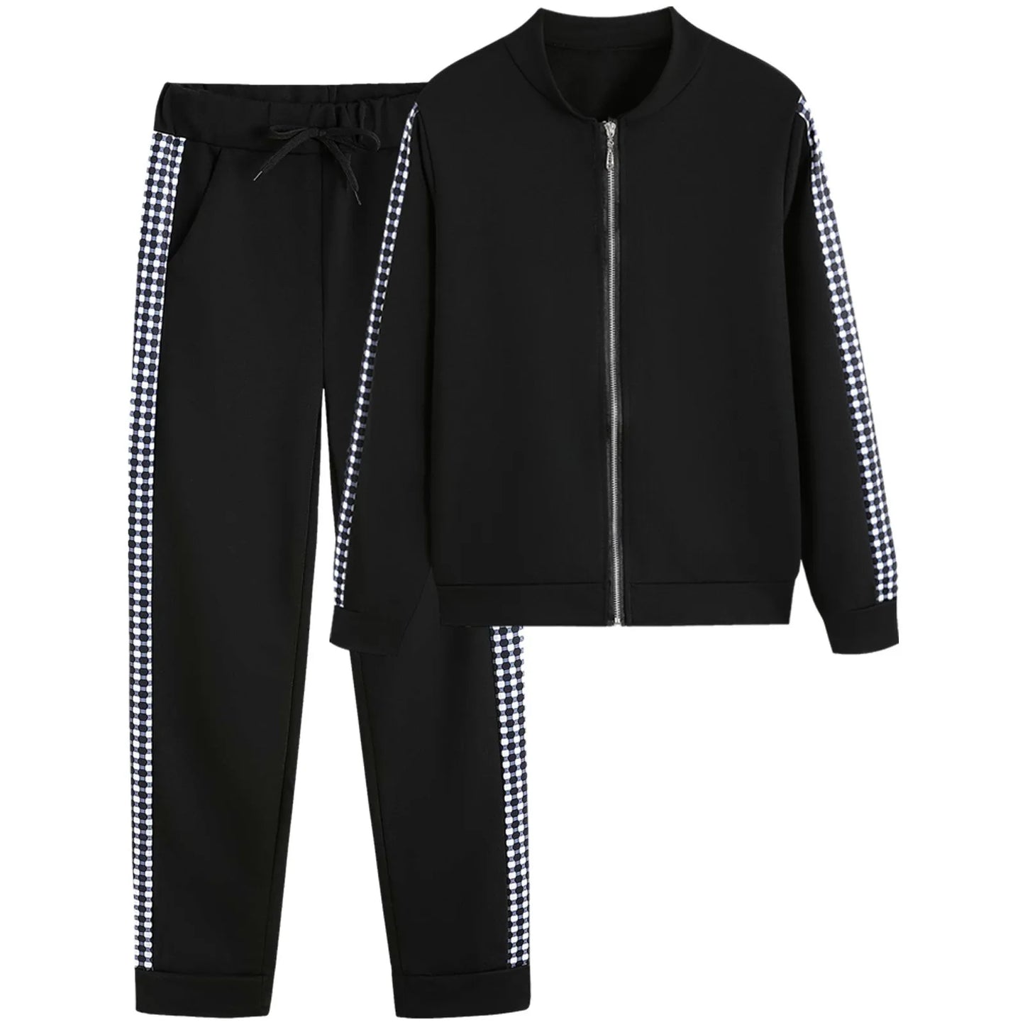 Women Two-Piece Zipper Tracksuit Set