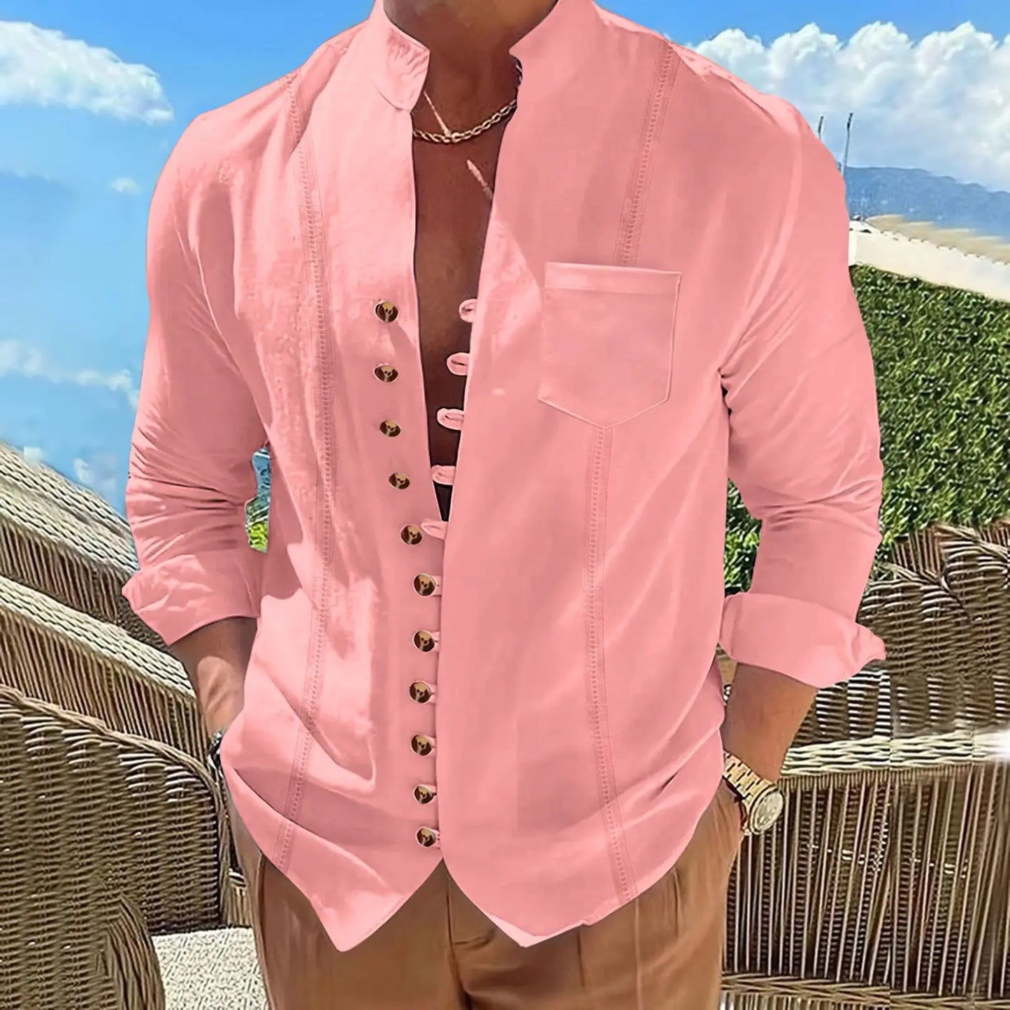 Retro Cotton Linen Shirt