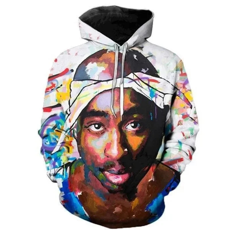 Tupac 3D Print Hoodie