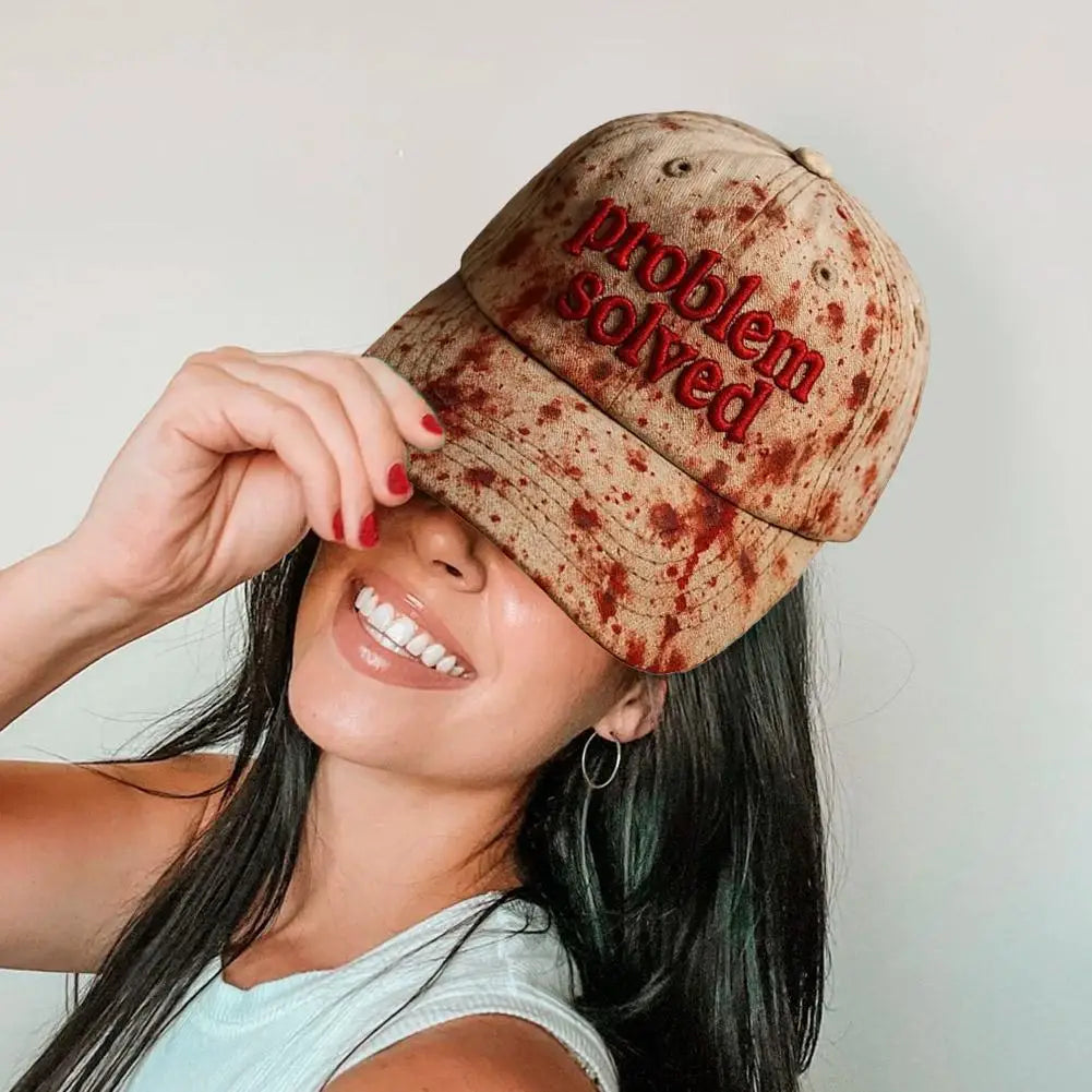 Bloody Embroidered Halloween Hat