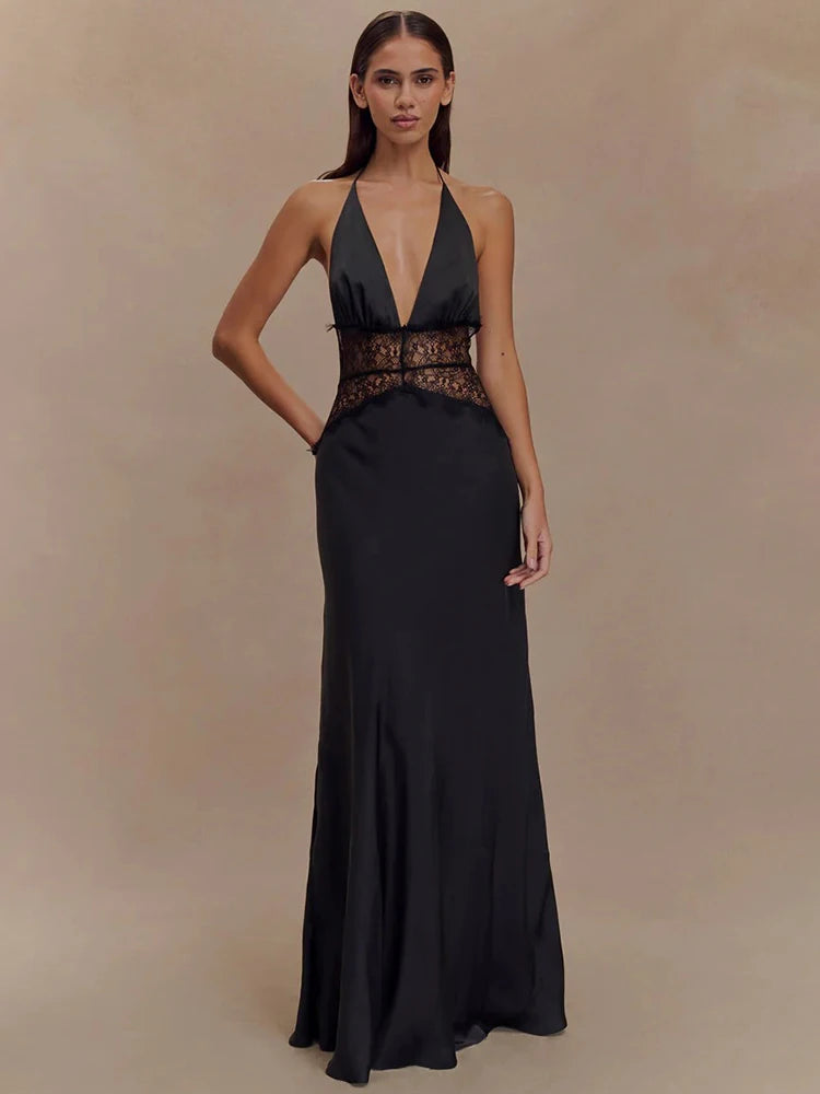 Patchwork Halter Dress