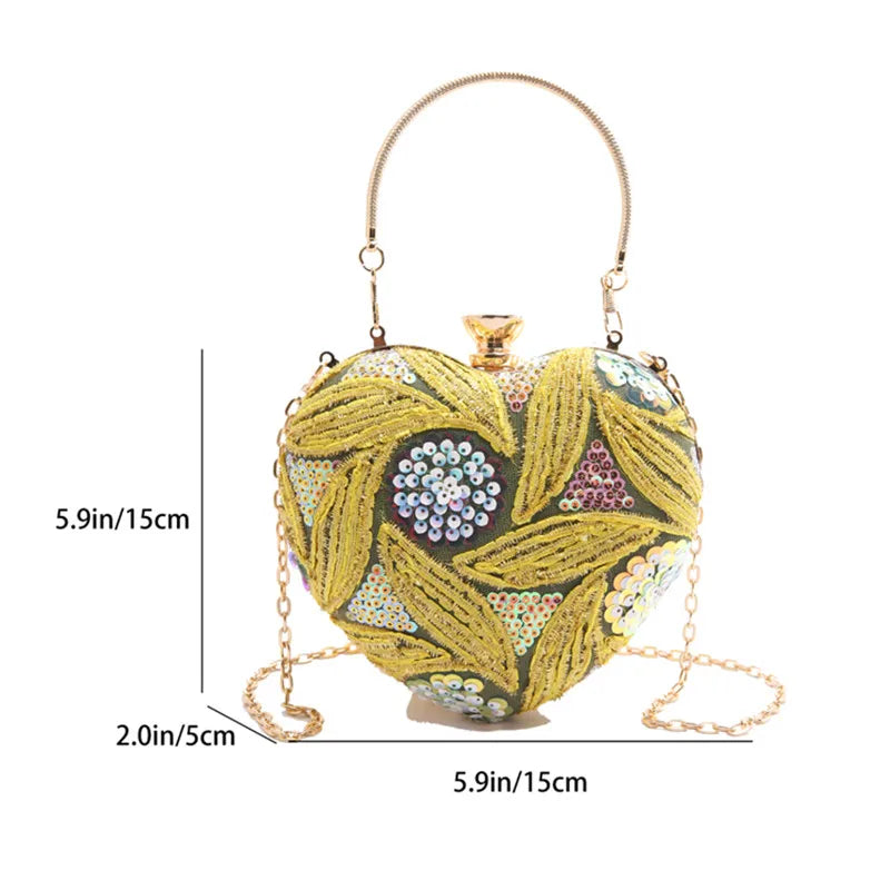 Heart Shape Party Clutch