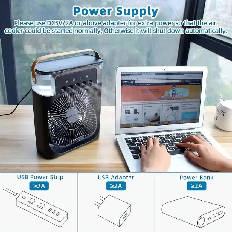 Portable Humidifier Cooling Fan
