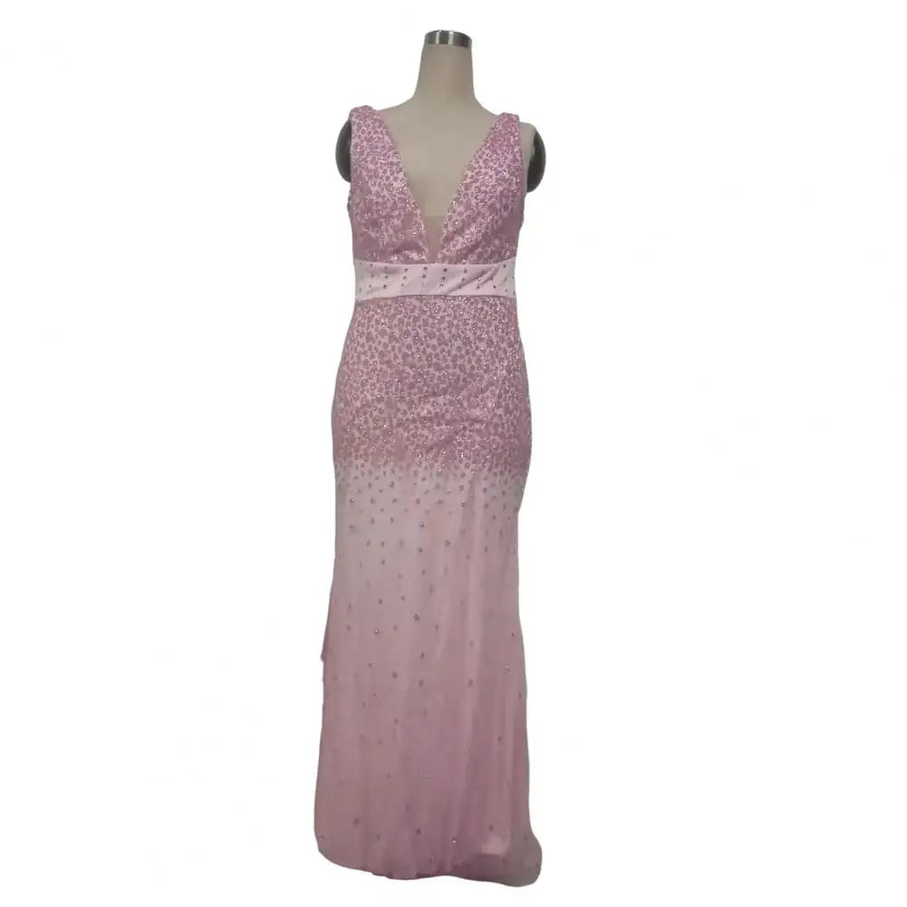 Sequin Mesh Evening Party Dress