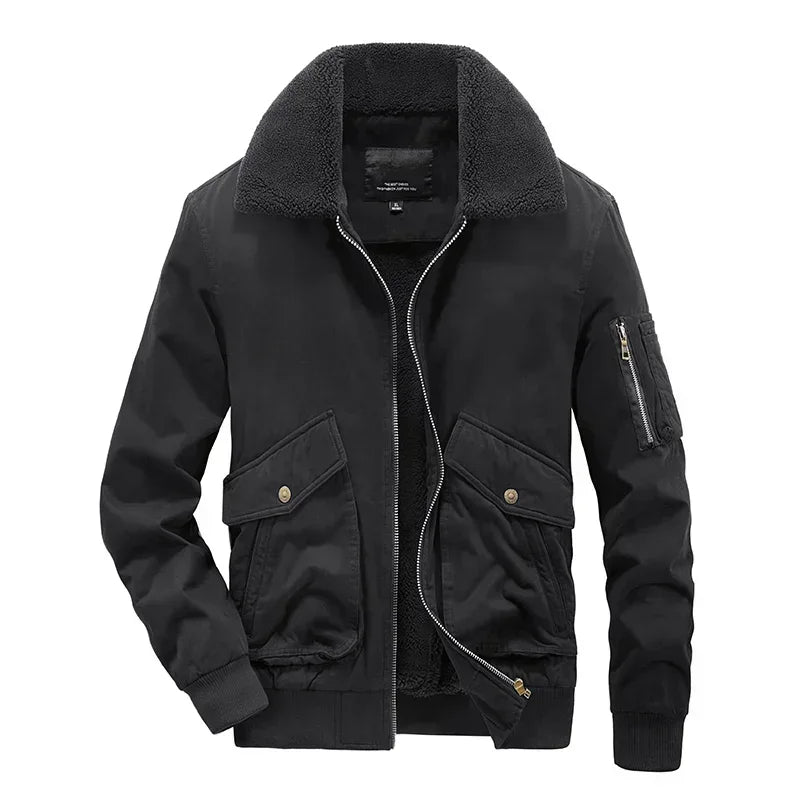 Men's Wool Collar Jacket
