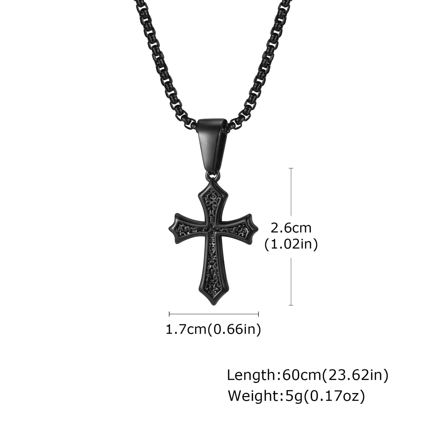 Metal Stainless Steel Cross Necklace Street Party
