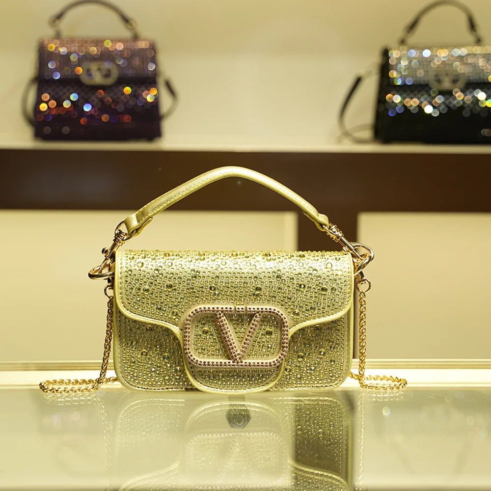 Fashion Diamond Inlay Bag