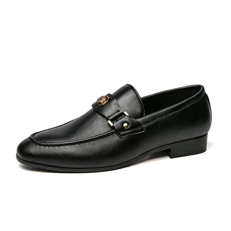 Black Round Toe Loafers