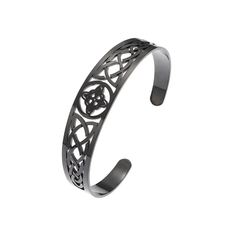 Retro Punk Koi Fish Engraved Bracelet