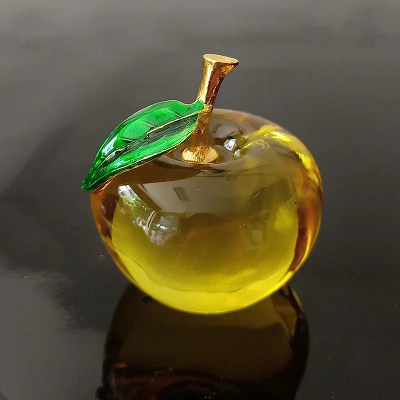 Transparent Crystal Apple Decor