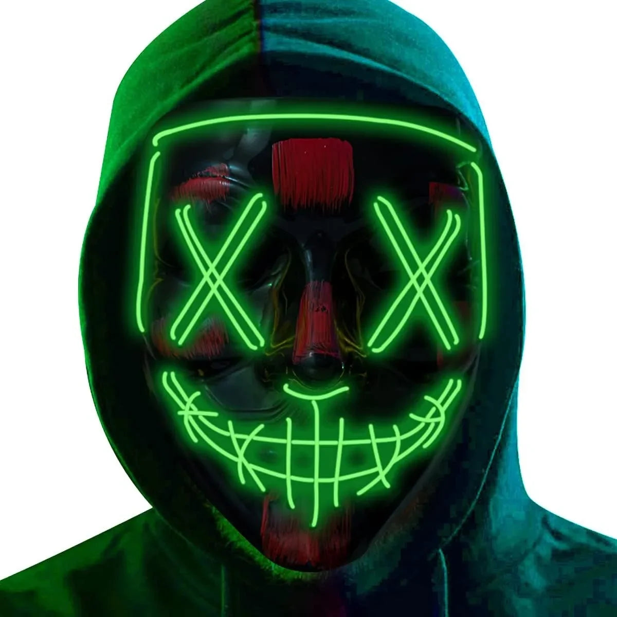 Glowing EL Wire Light-Up Mask