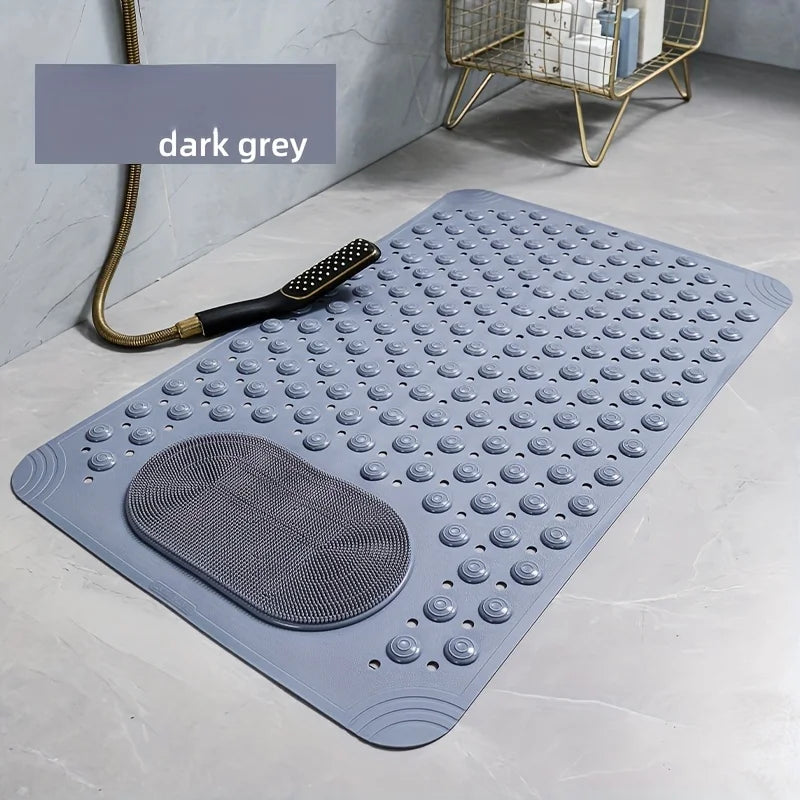 Light Blue Non-Slip PVC Bath Mat