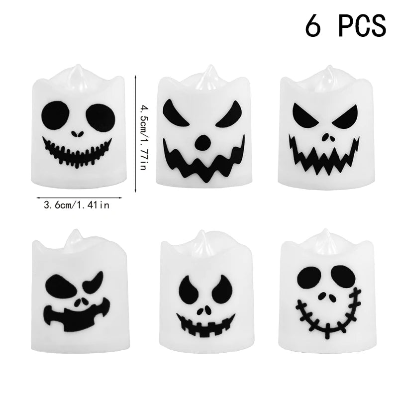 Halloween Led Ghost Pumpkin Candle