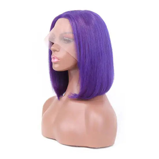 Purple Straight Bob Wig