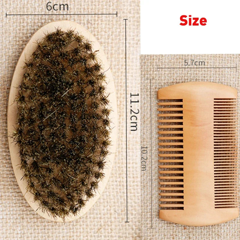 Beard Brush Comb Set
