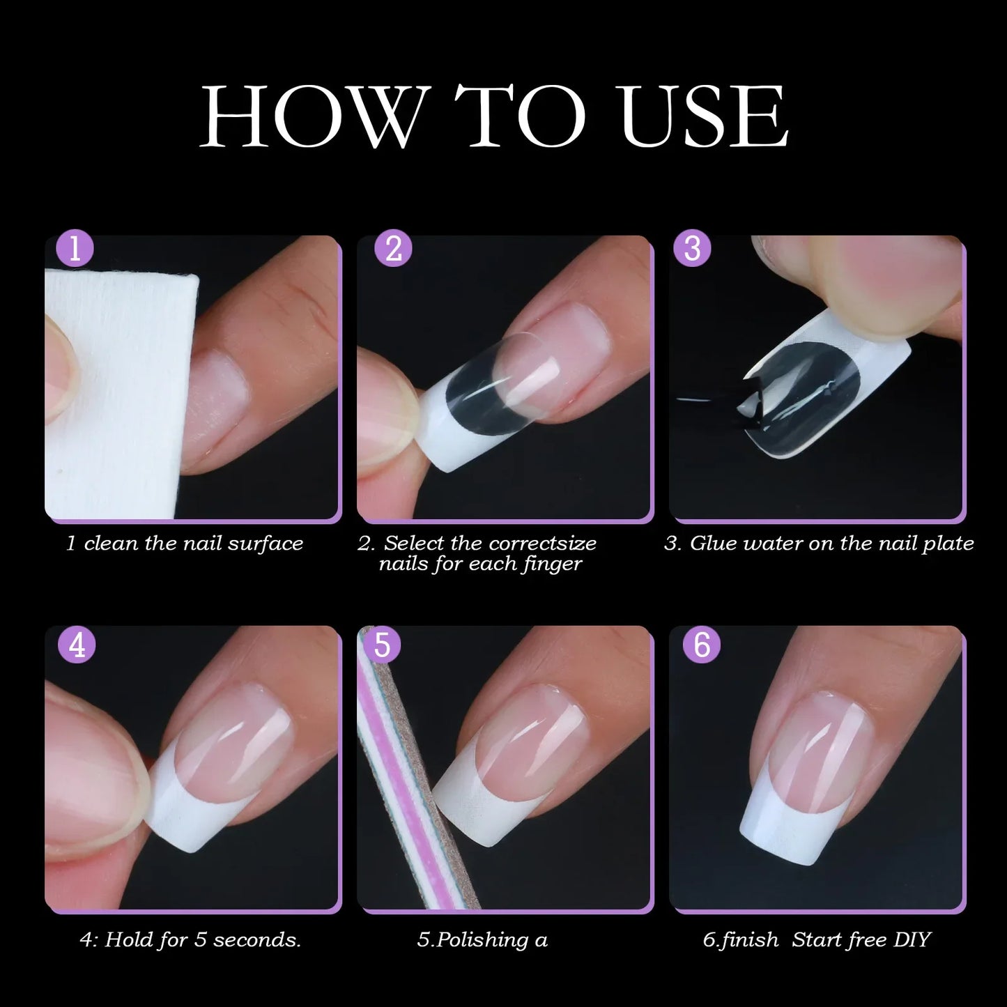 Multicolor Acrylic Nail Tips