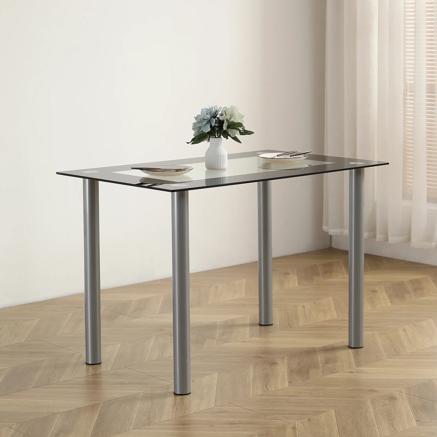 Tempered Glass Dinner Table