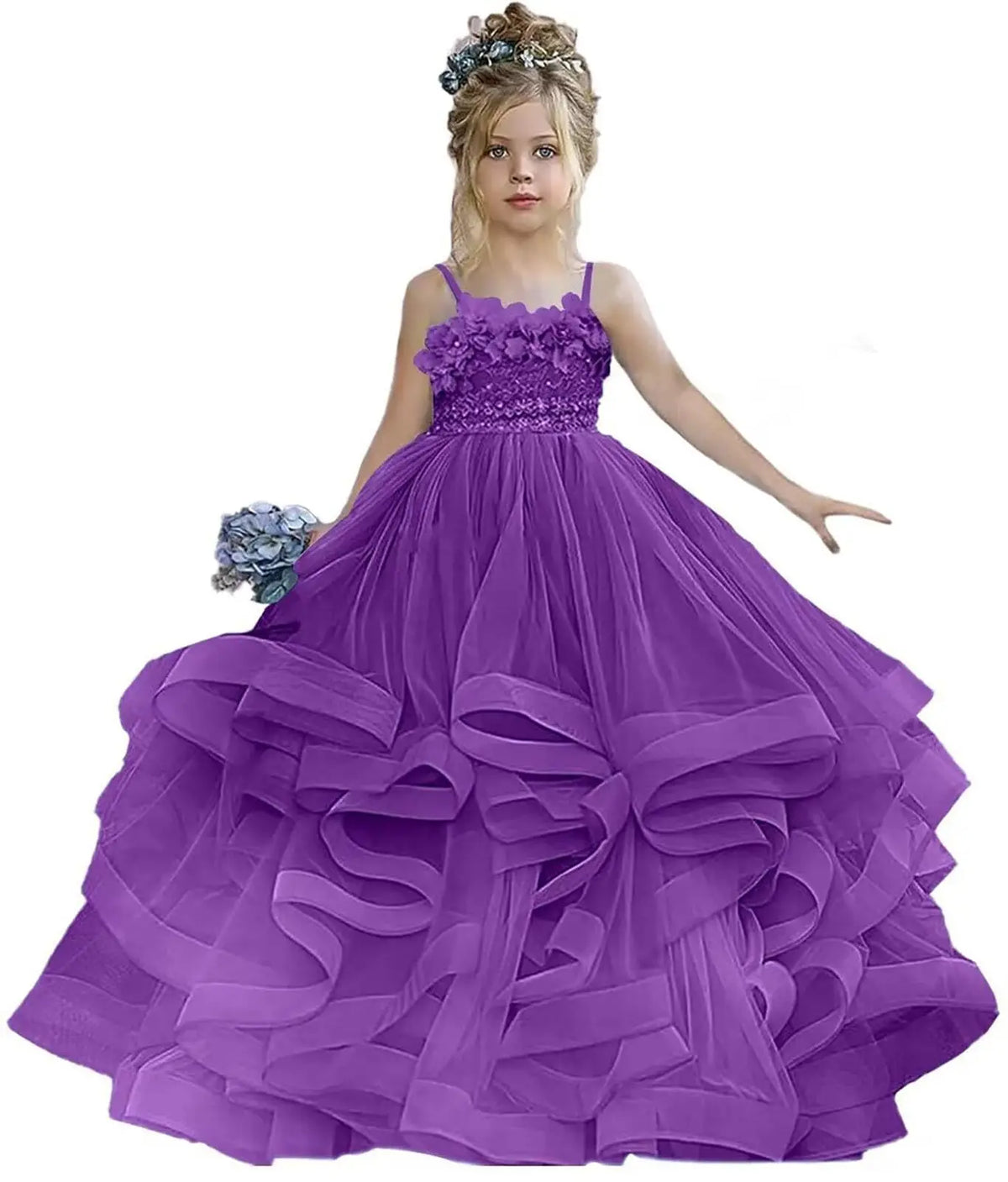 Princess Chiffon Flower Girl Dress
