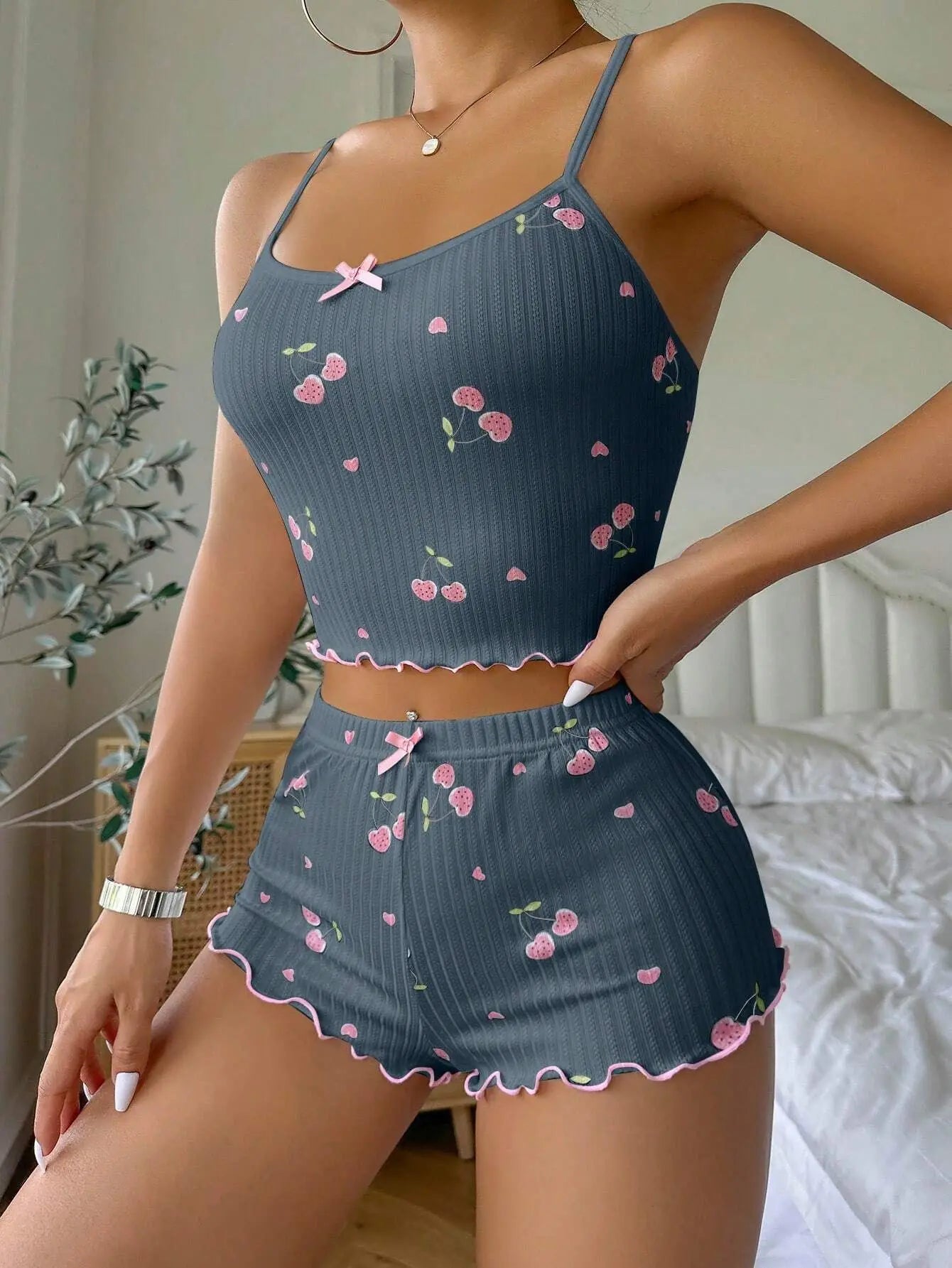 Women's Round Neck Nightwear Set