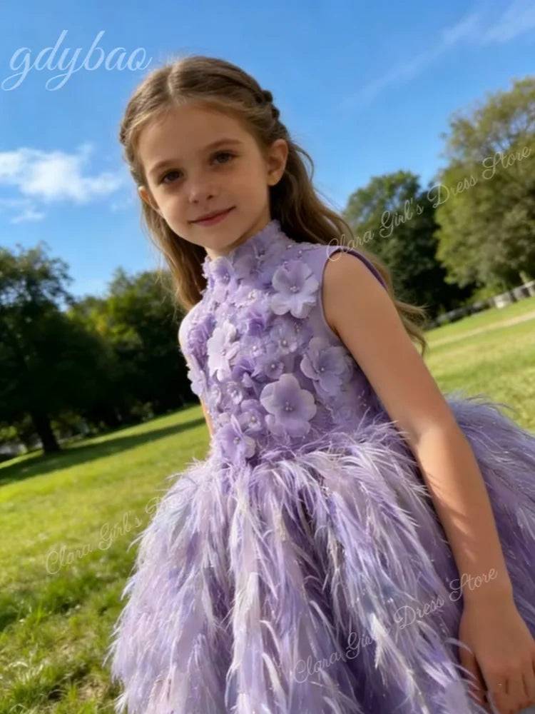 Princess Tulle Ball Gown Wedding Flower Girl Dress