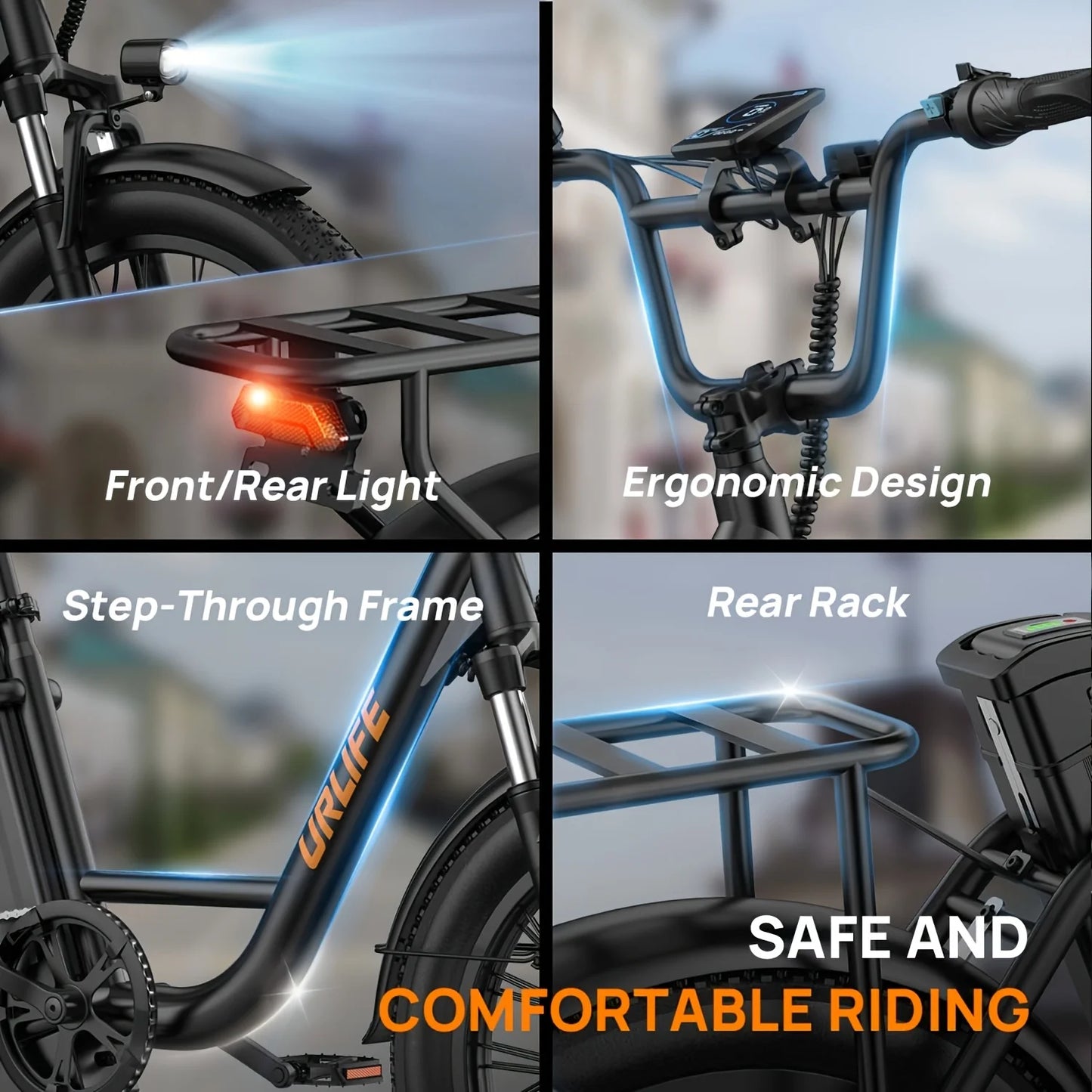 1000W E20 Electric Bike – 48V 13Ah Removable Battery