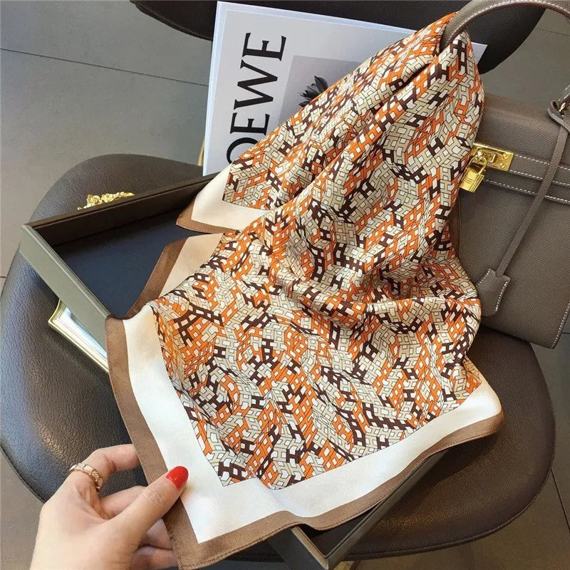 High-End Small Silk Scarf