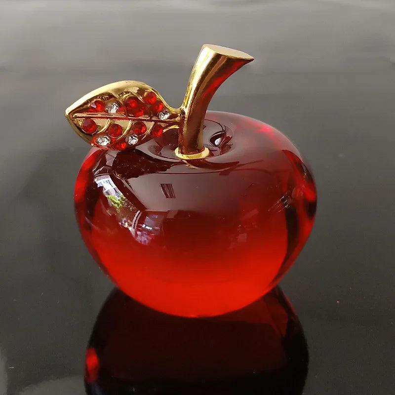 Transparent Crystal Apple Decor