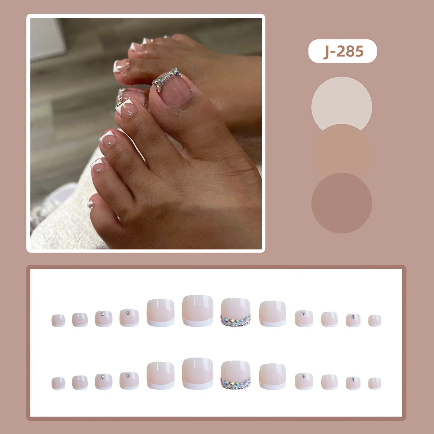 Office Toe Press-On Nails