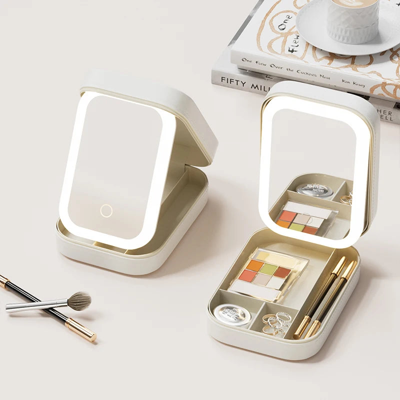 LED Three-Color Adjustable Makeup Mirror